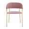 Armen Living Nara Modern Pink Velvet and Gold Metal Leg Dining Room Chairs, PK2 LCNRSIGLPNK - alternate 2